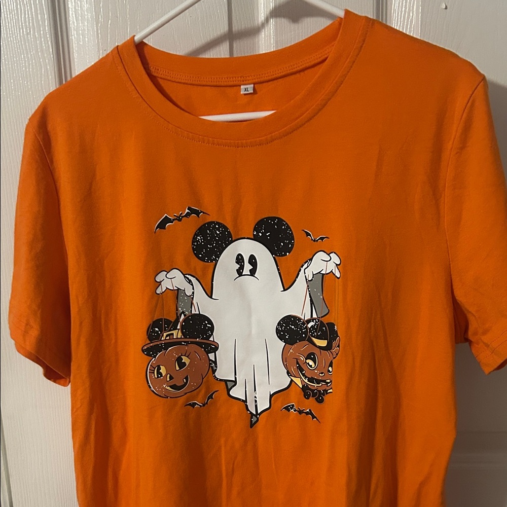 Kids Halloween Ghost Pumpkin T-Shirt Costume Top - Orange